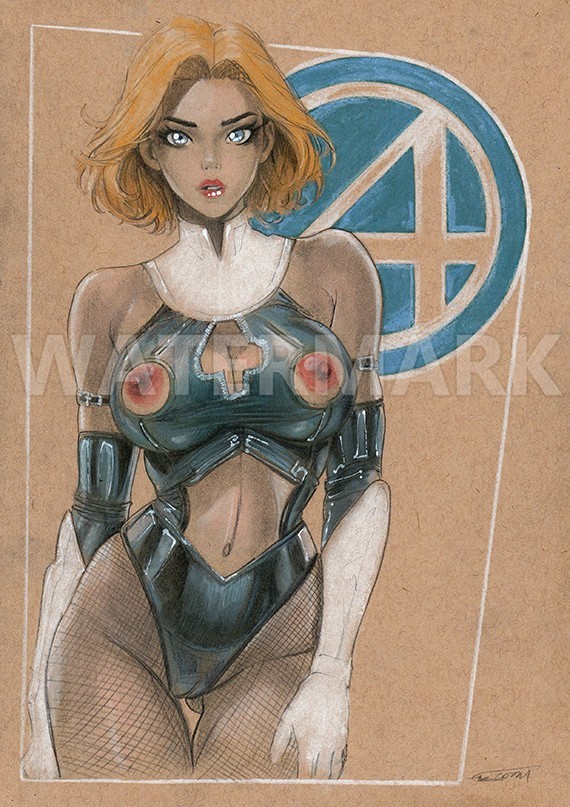 ART PRINT No 1114 I INVISIBLE WOMAN I Art Print Art Print Original by Edgar
