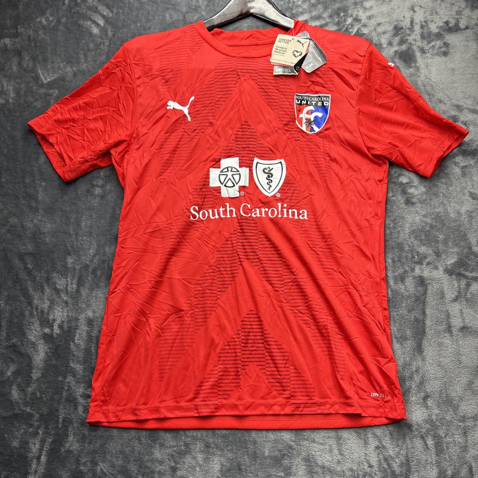 Puma Dry Cell Soccer  South Carolina Mens Red Jersey Shirt Large Slim Fit Nwt