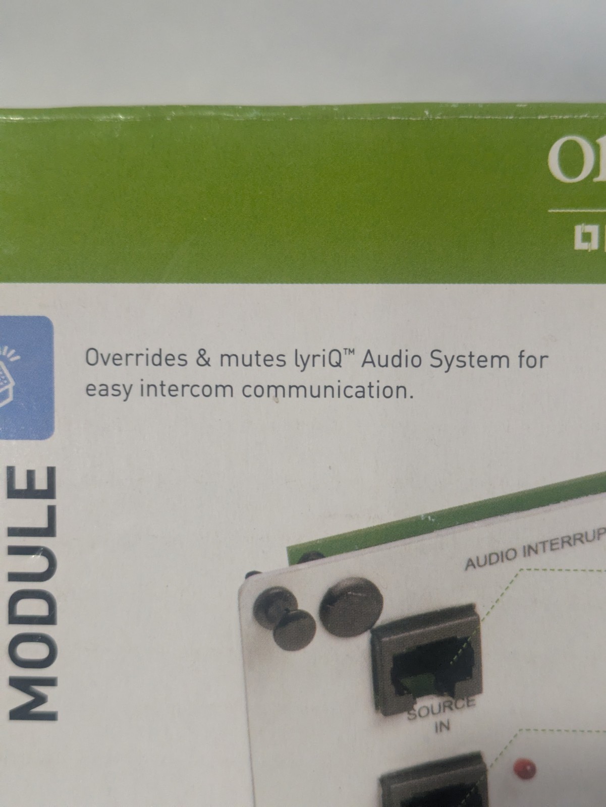 NEW On-Q Legrand lyriQ Audio Interrupt Module IC1001 Open Box Complete