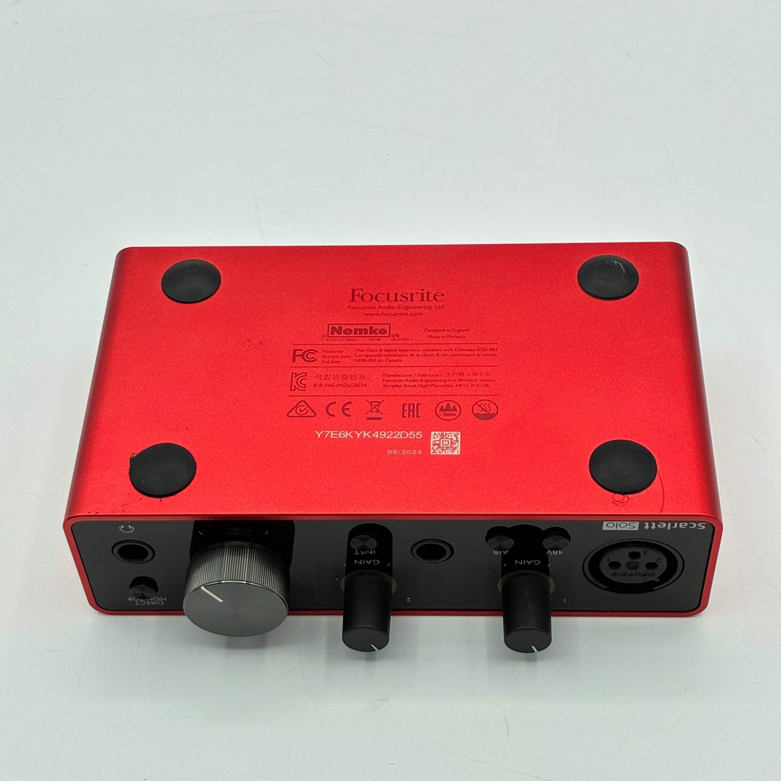 Focusrite Scarlet Solo 4th Gen Audio Interface
