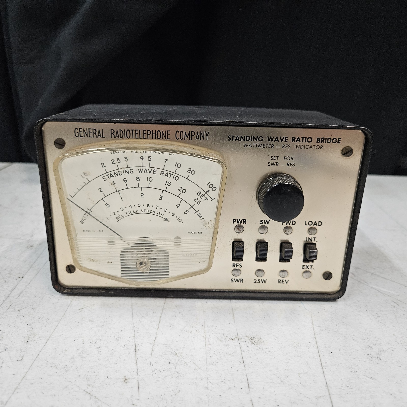 Vintage General Radiotelephone Co 615-B Standing Wave Ratio Bridge