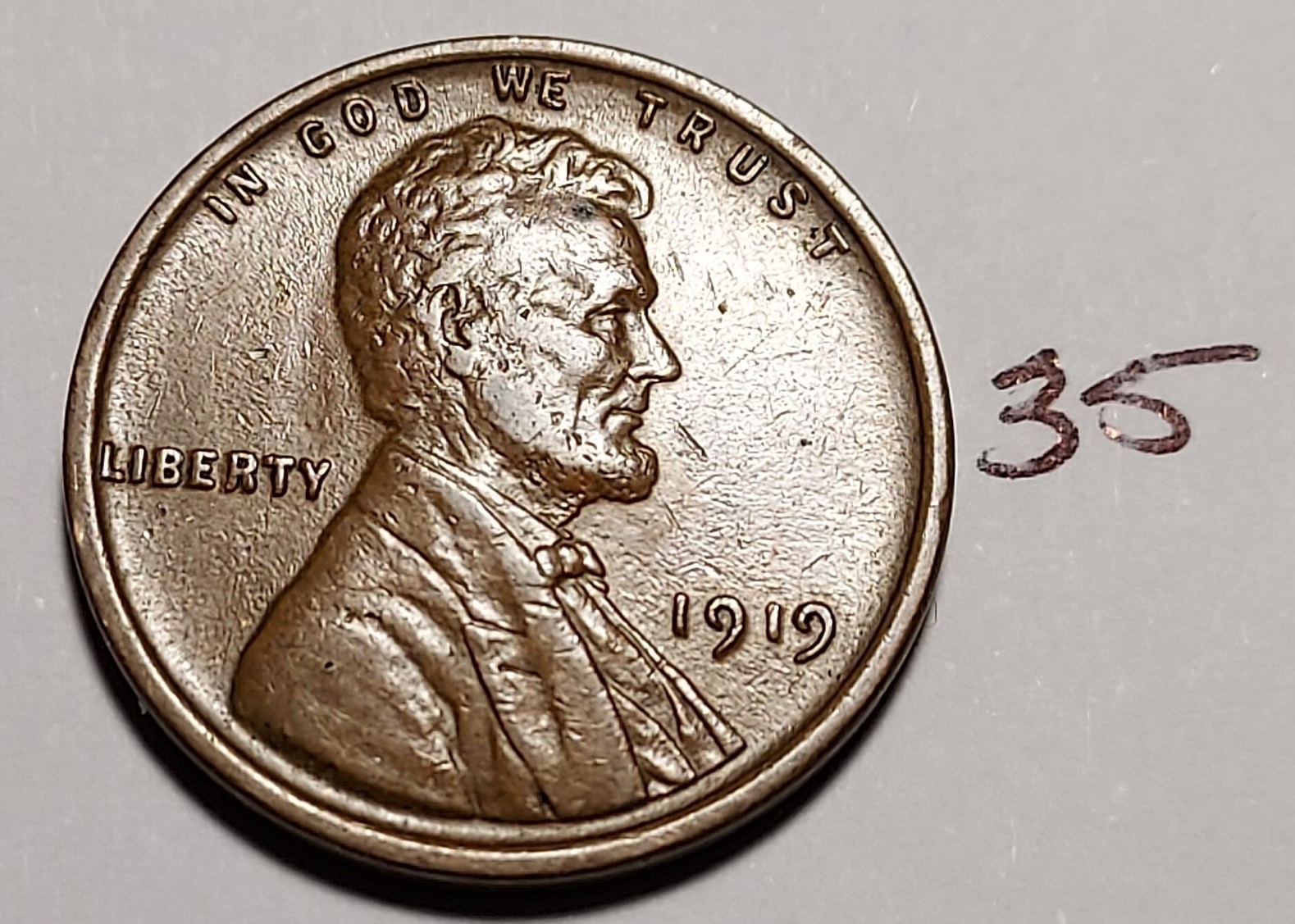 1919 Lincoln Wheat Cent XF EF Extremely Fine #35