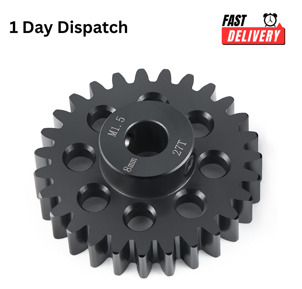27T Steel Pinion Gear 1.5 Mod 8mm Bore w/ M5 Screw for RC Car Truck
