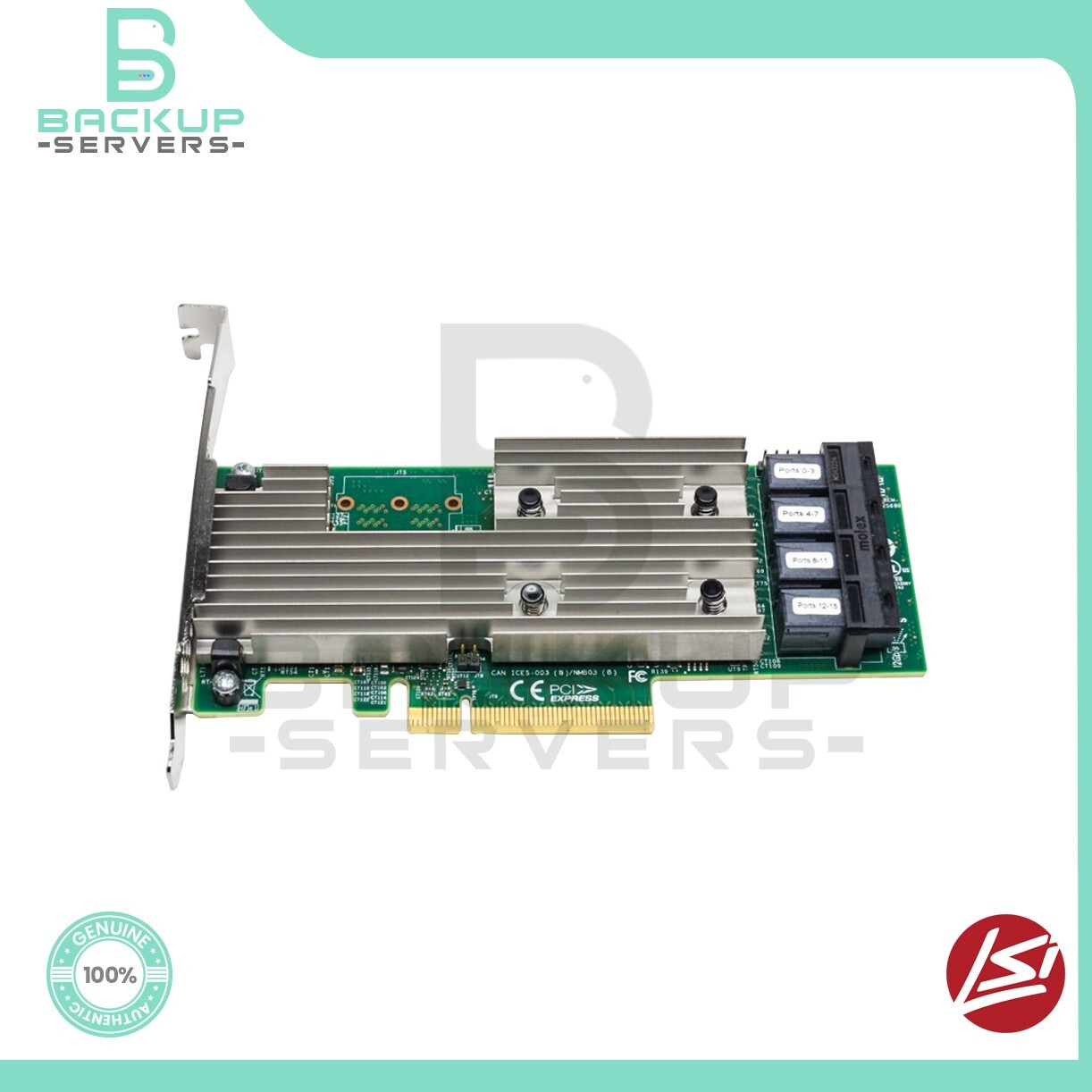 SAS9305-16I LSI Broadcom 16-Port 12Gbps PCI Express 3.0 SAS Host Bus Adapter