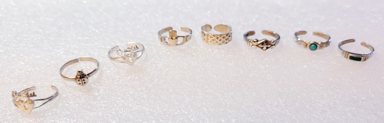 Choice Of Style Sterling Silver Toe Rings(adj) New