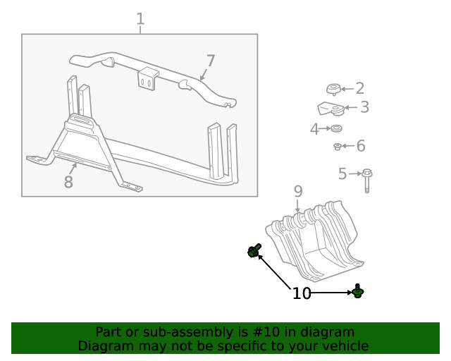 Genuine GM Radiator Support Splash Shield Bolt 11518341