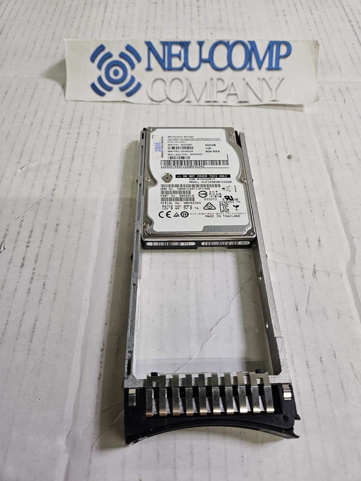 IBM 2076-AHF2 V7000 Gen 2 Storwize 900GB 2.5" 10k 12gb SAS Drive 00AR326 01LJ786