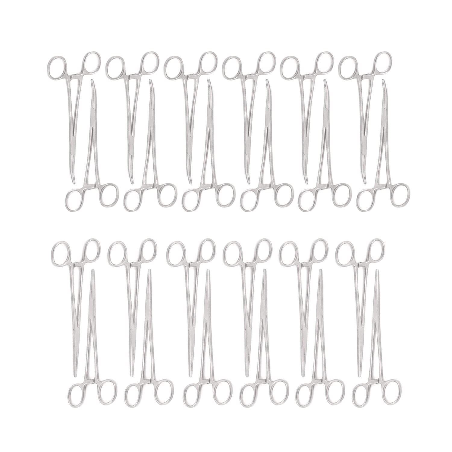 Lot Of 24 Pieces CRILE HEMOSTAT Forceps 8" Straight & Curved  Set