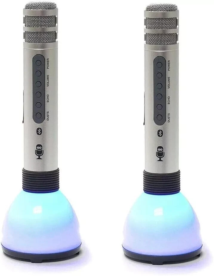 Singing Machine Duet Karaoke Microphones 2-pack Bluetooth Speakers SMM478