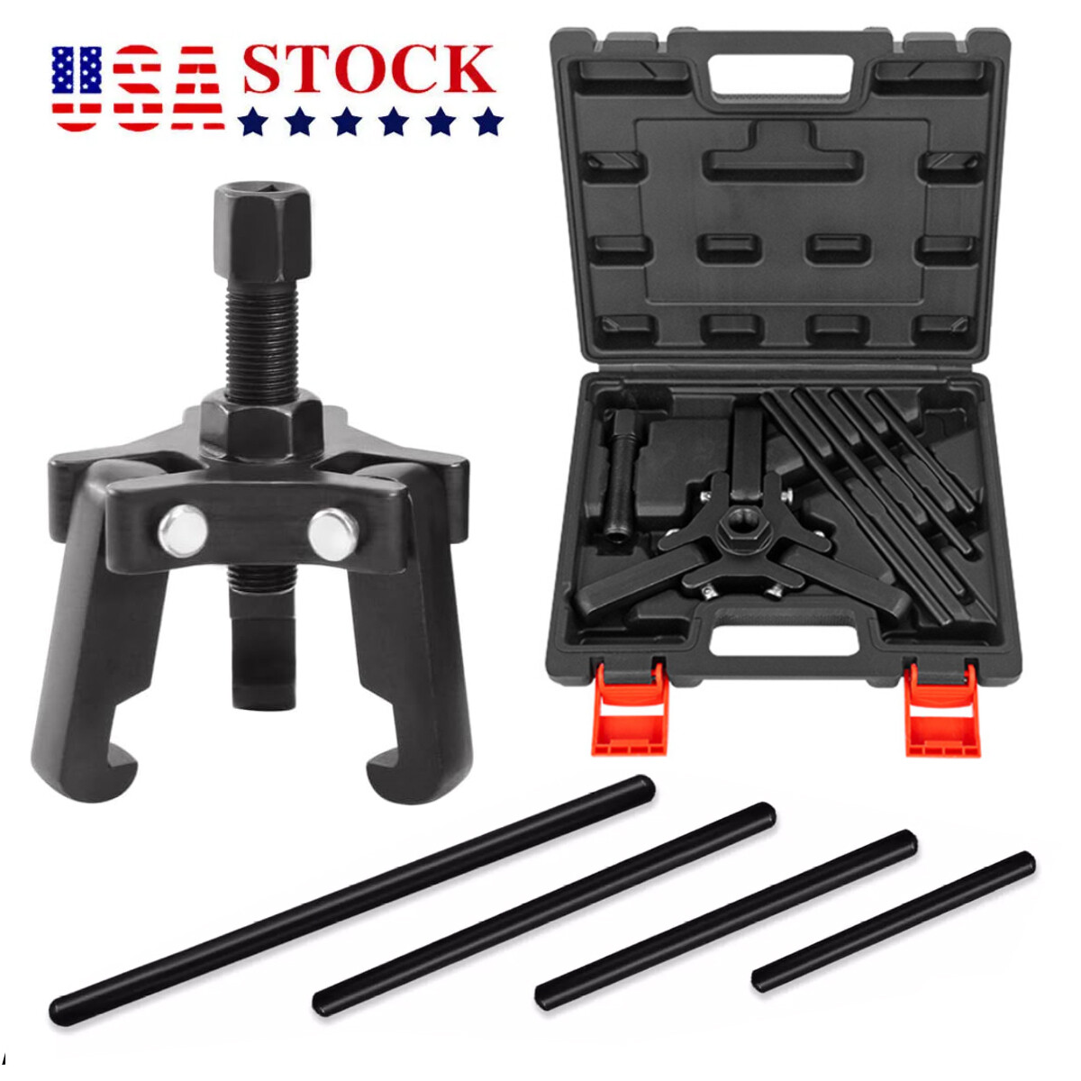 Harmonic Balancer Puller Crank Pulley Removal Kit Engine Motor Rod Auto LS GM US