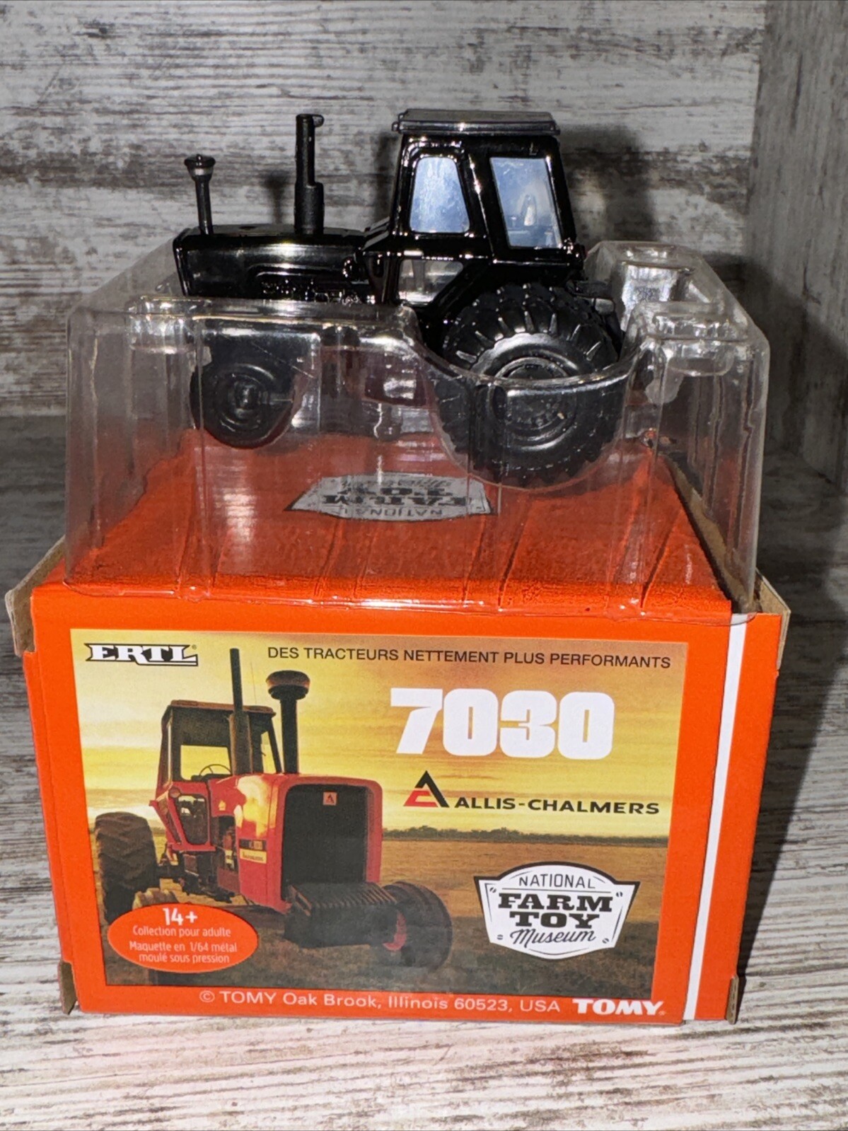 1/64th Scale Allis Chalmers 7030 Rear Duals Cab 2023 NFTM Chase Black