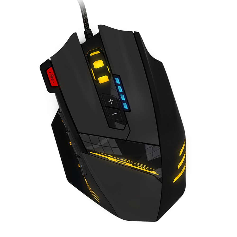 ZELOTES C-12 Wired USB Optical Gaming Mouse 12 Programmable Buttons Compute ASEW