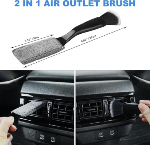7PCS Car Detailing Brush Set - Ultra Soft Boars Hair - Car Interior Detailing