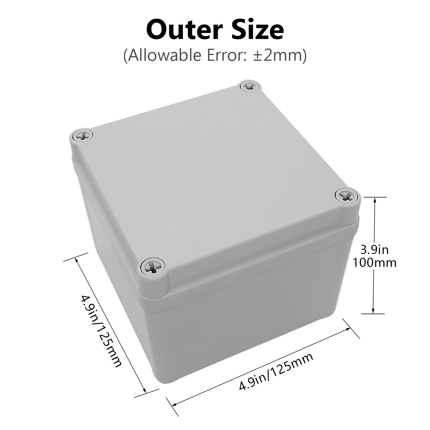 Junction Box IP67 Waterproof Dustproof ABS Plastic Project Box for Electrical...