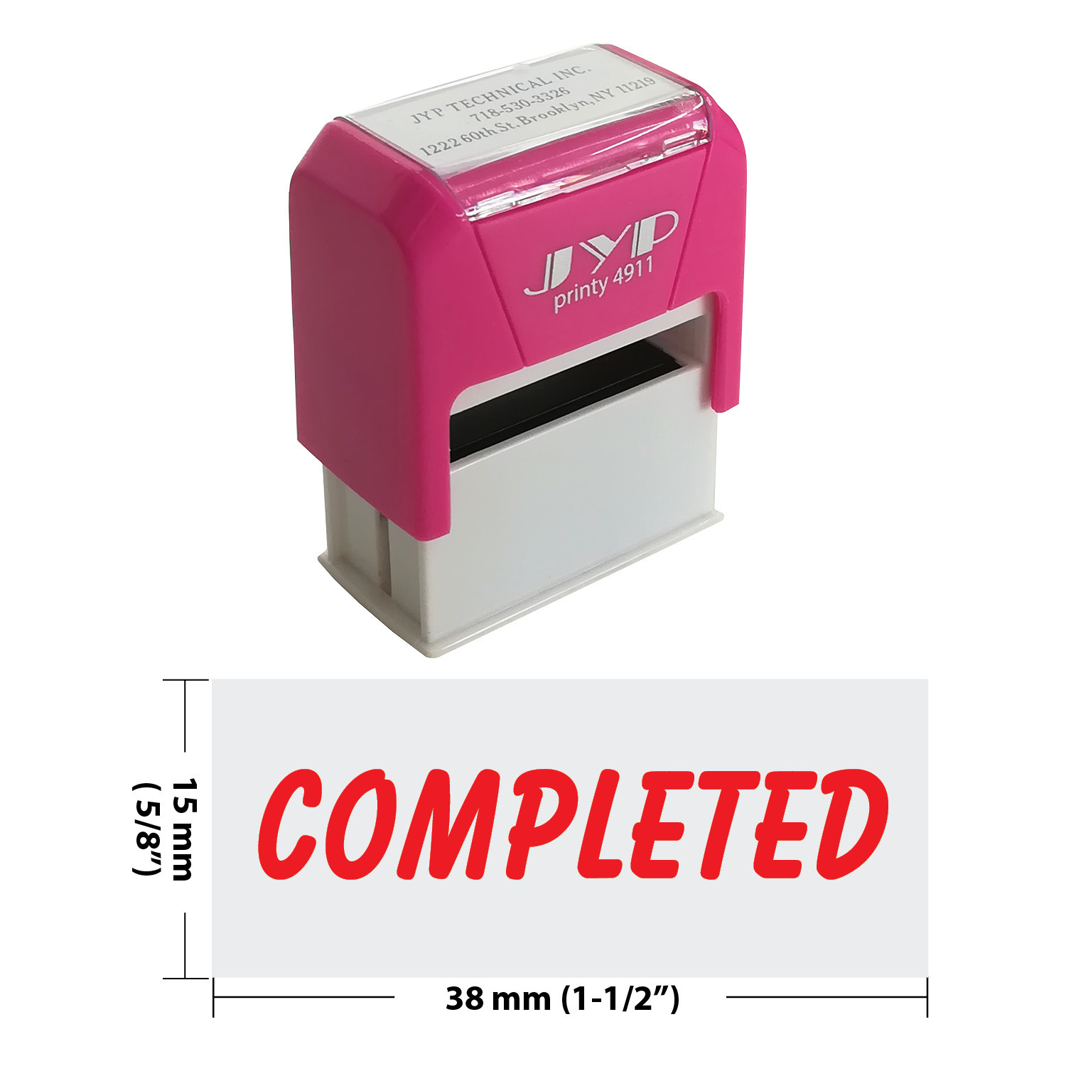 Completed - Self Inking Rubber Stamp - JYP 4911R-21 (RED INK)