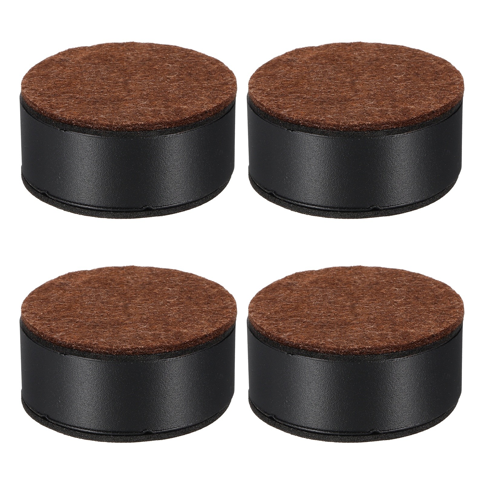 4Pcs Round Self-Adhesive Furniture with Felt Pads 2.36"x1.18", Black