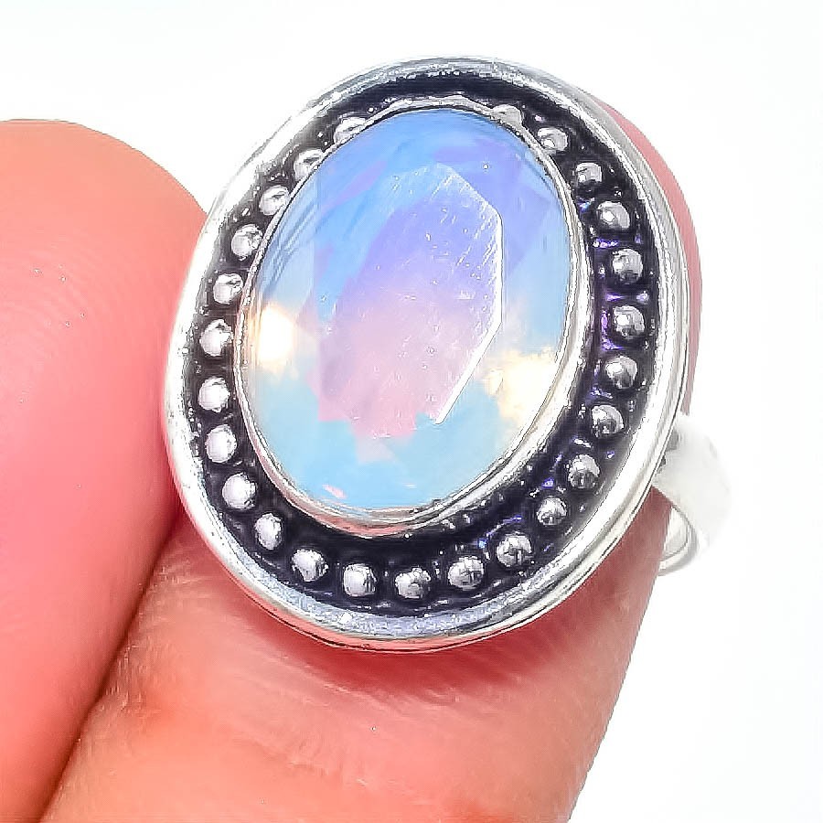 Fire Opals Gemstone 925 Sterling Silver Jewelry All Size Ring For Gift