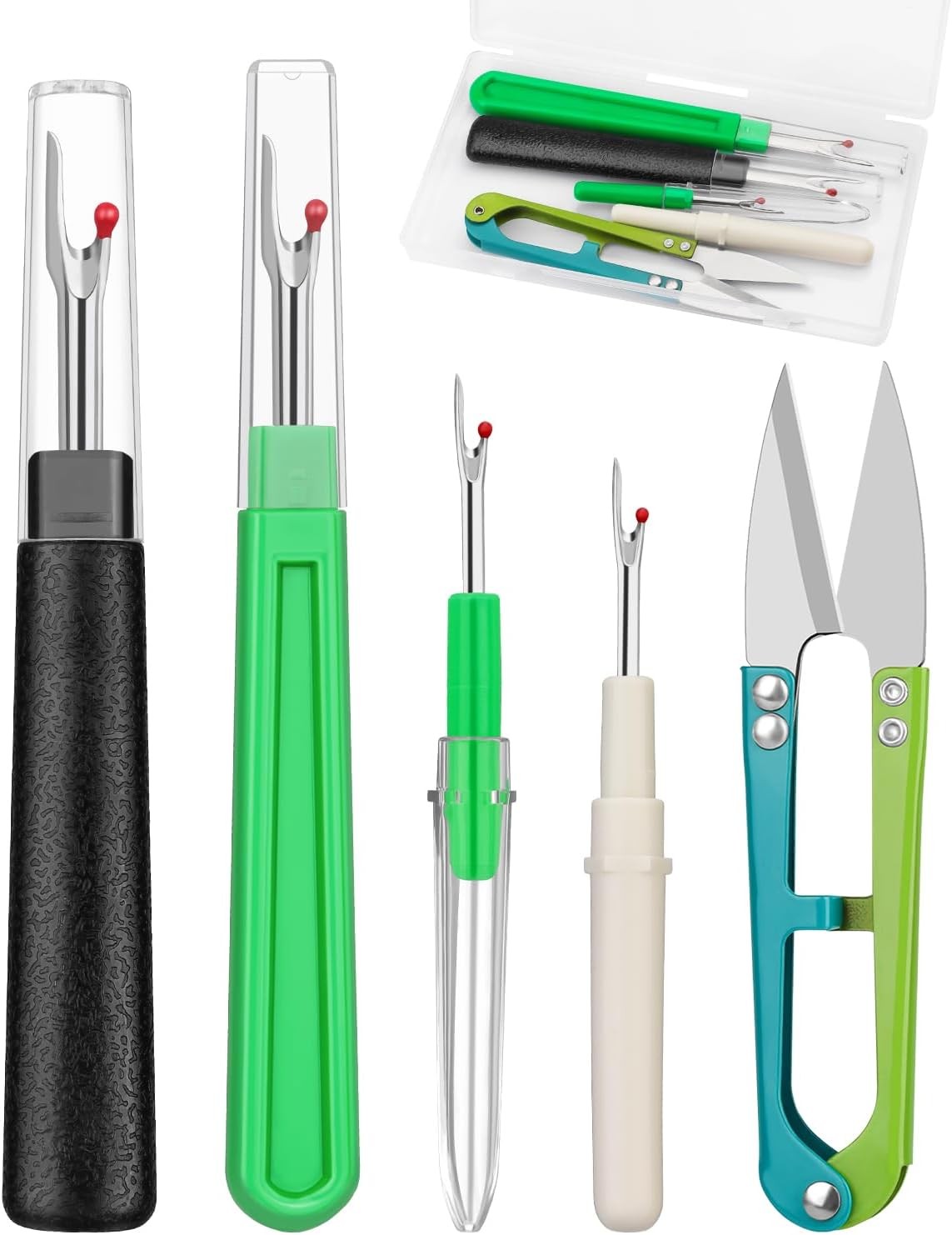 ZMAAGG Seam Rippers for Sewing, 2 Big and 2 Small Stitch Remover Tools, Thread R
