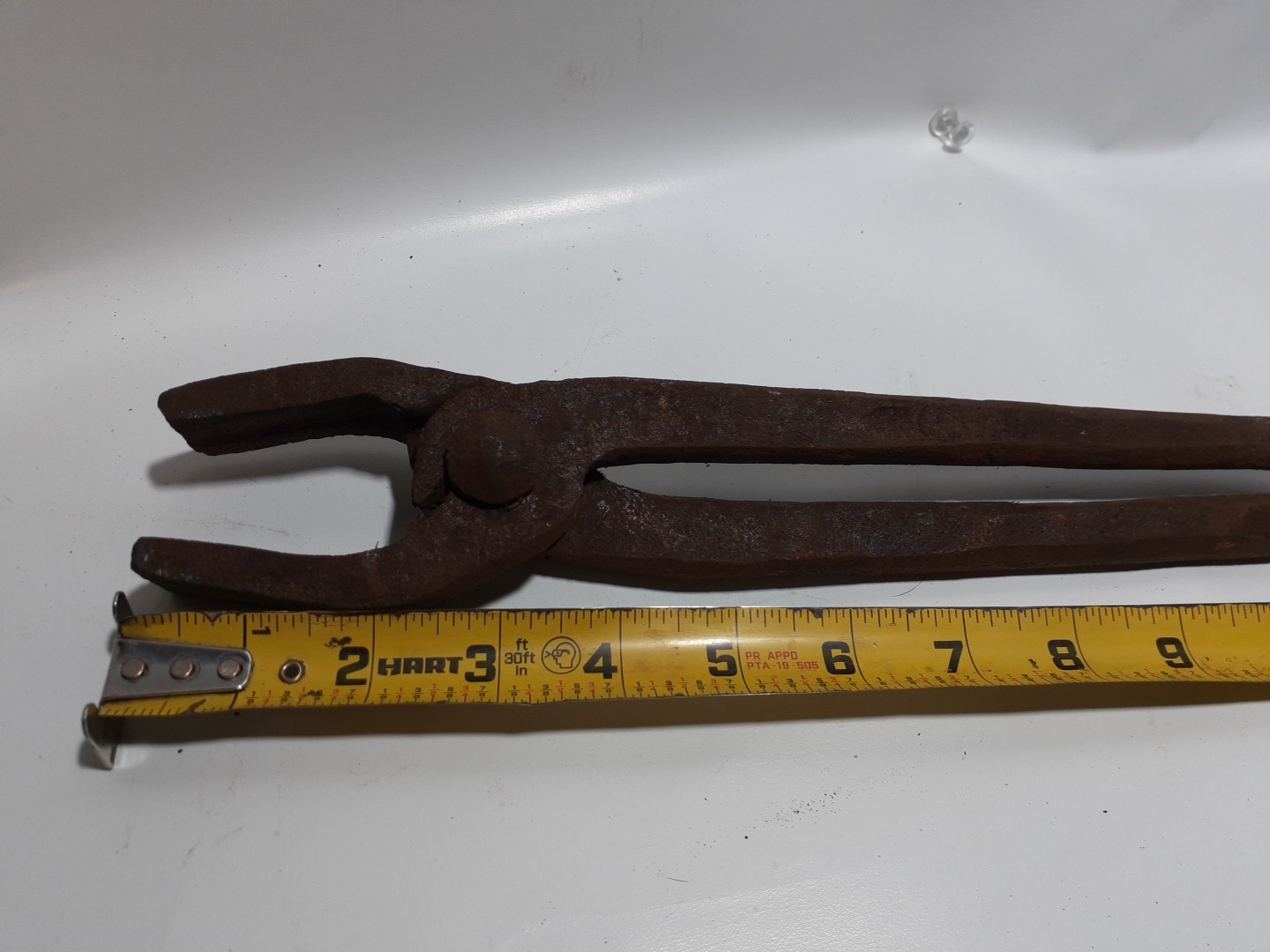 Antique Blacksmith Tongs . 22in L