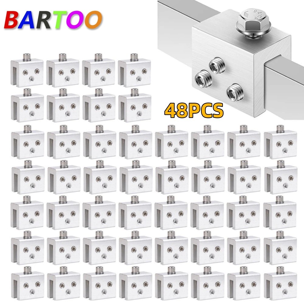 48PCS Standing Seam Roof Clamps Metal Roof Standing Racking Solar Panel Bracket