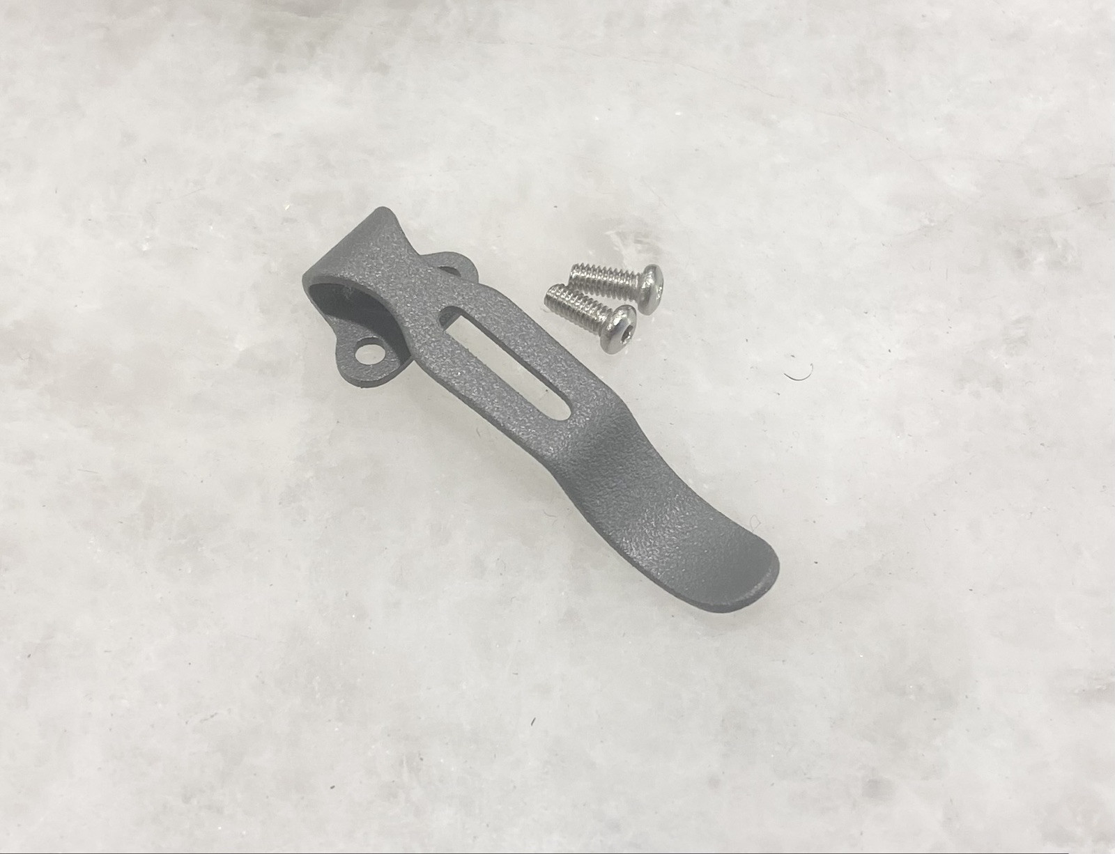 Flat Gray Steel Deep Pocket Clip For Ontario Rat 1 Knife Folder