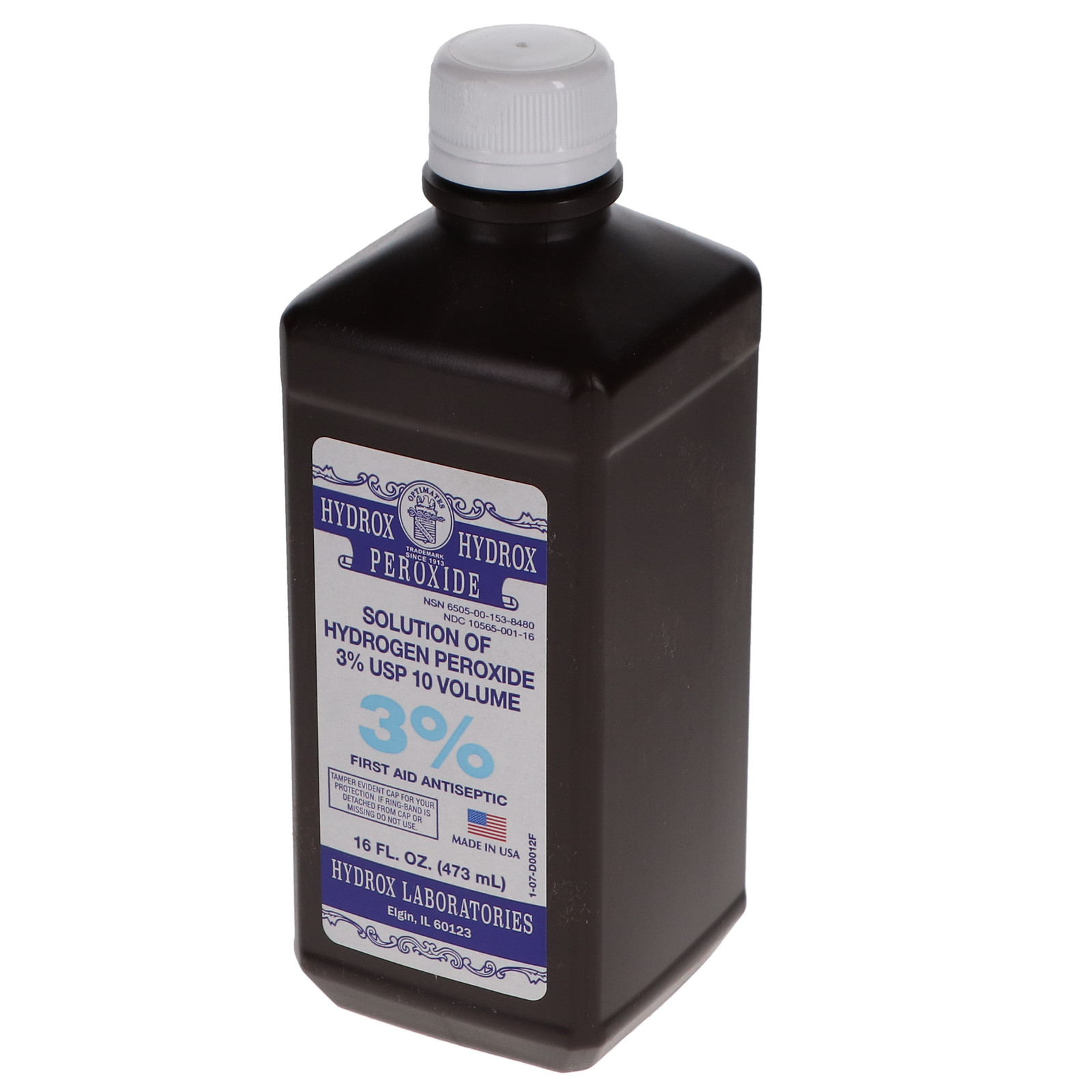 House Brand MI329 Hydrogen Peroxide 3% Solution USP First Aid Antiseptic 16 Oz