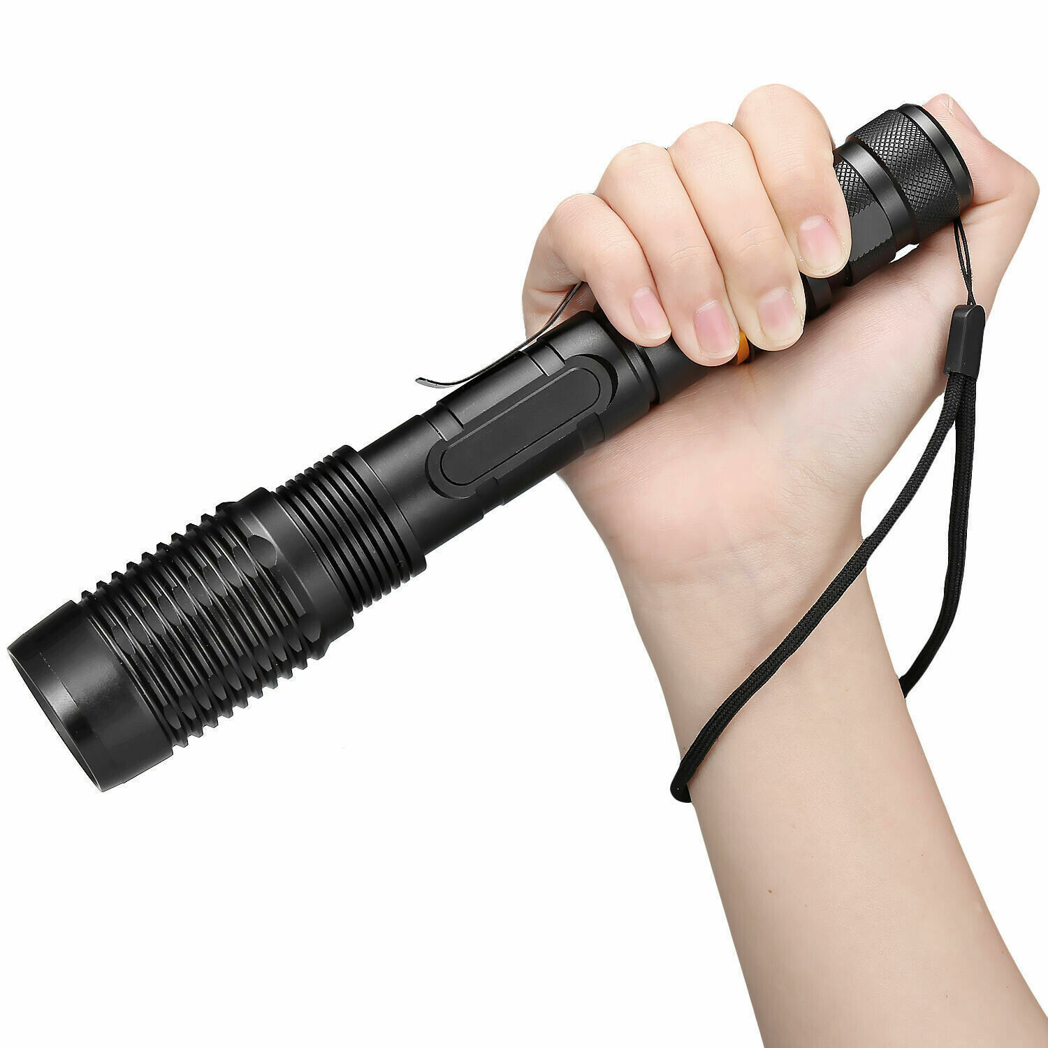 2Pack LED Flashlight For Tactical Police LED Bright 5 Mode Zoomable Torch