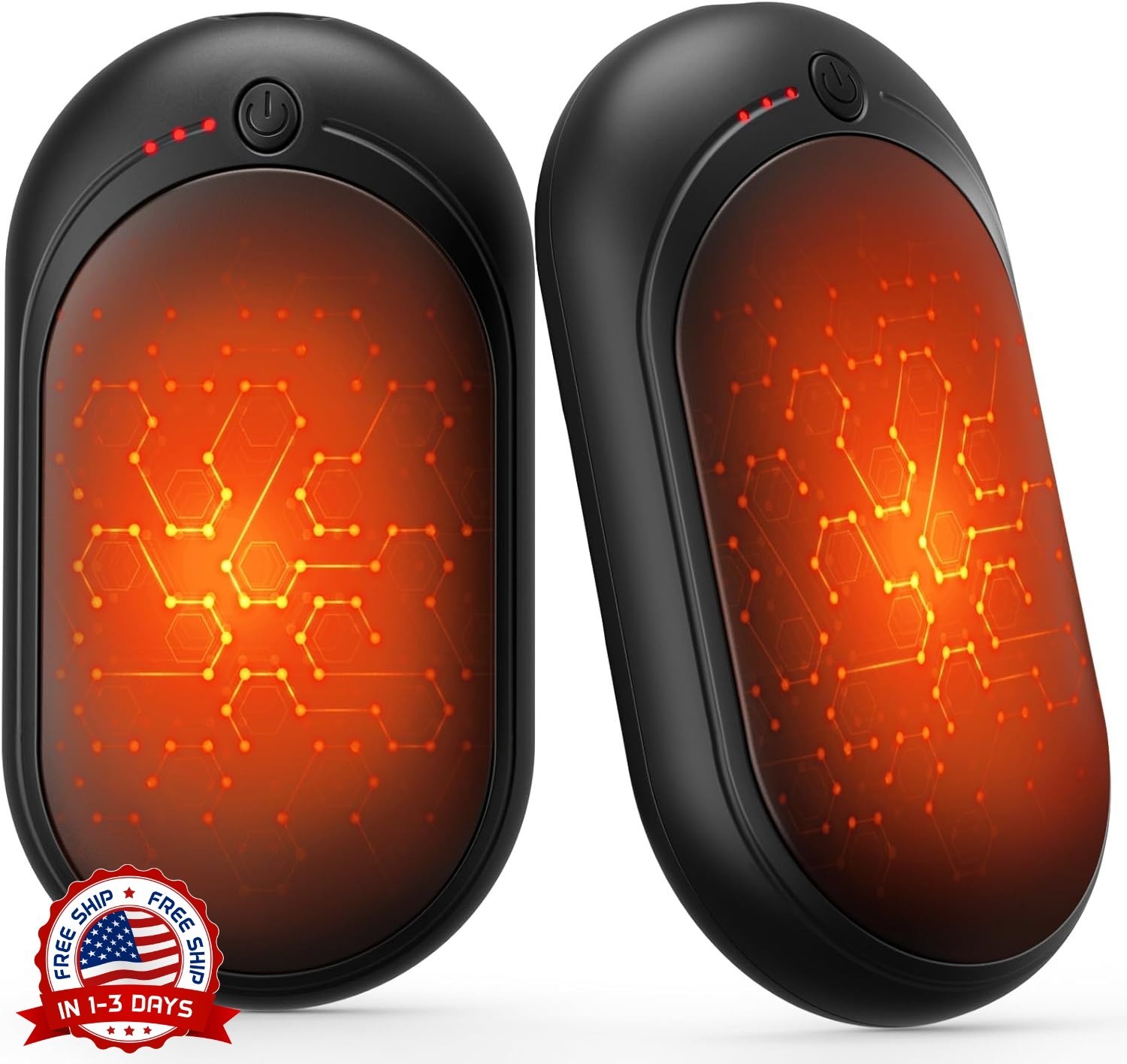 Calentadores de manos eléctricos portátiles (paquete de 2) de 6000 mAh NUEVO US