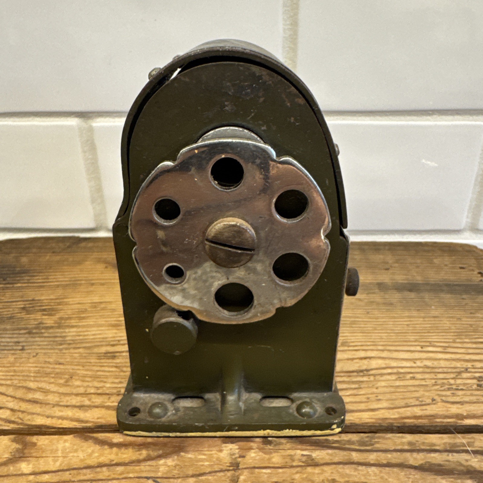 Antique 1920s "Wizard" Pencil Sharpener, Automatic Pencil Sharpening Co, Chicago