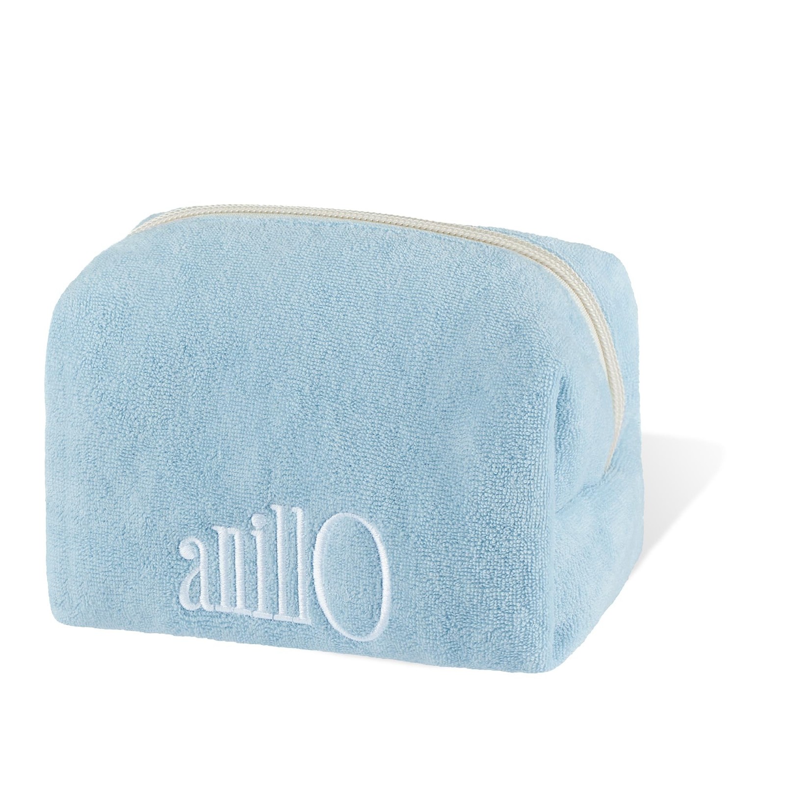 ANILLO Blue Terry Pouch, Soft Lightweight Travel Pouch, Toiletry Bag, Cosmeti...
