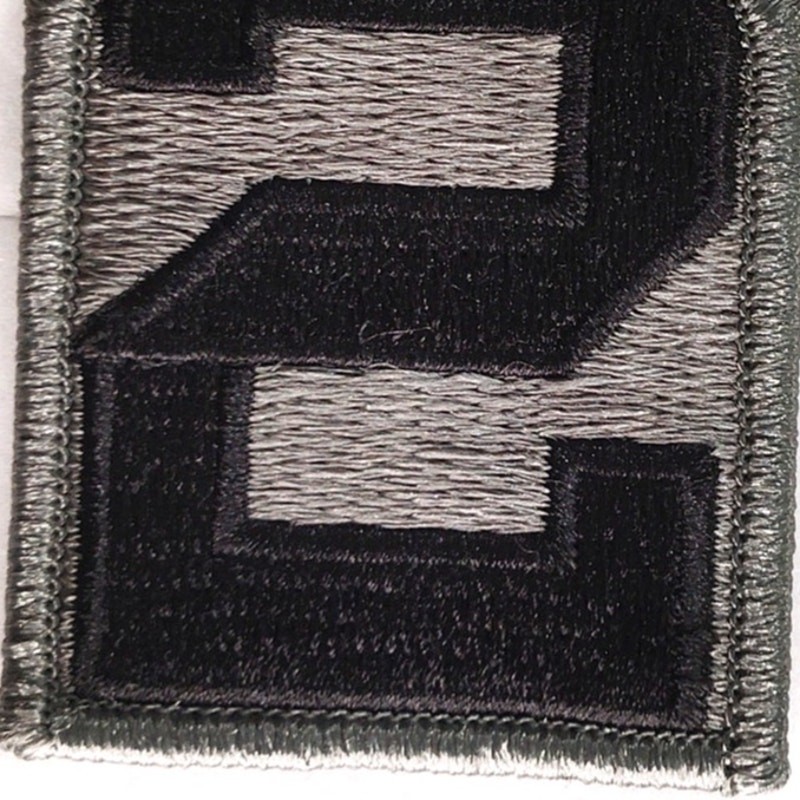 US Army 2nd Army Embroidered Patch ACU Subdued 2‑1/2" × 2" Hook Back
