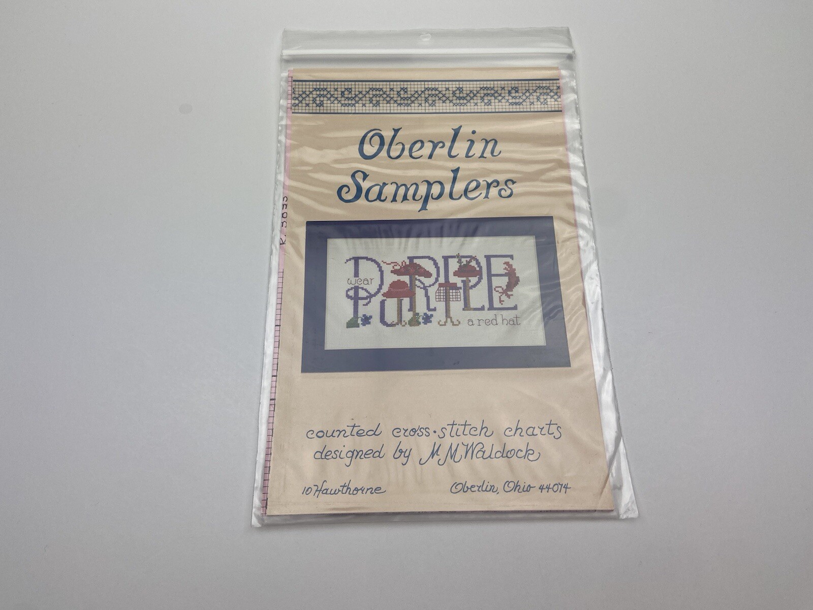 Oberlin Samplers Wear A Red Hat Counted Cross Stitch Pattern MM Waldock 7P
