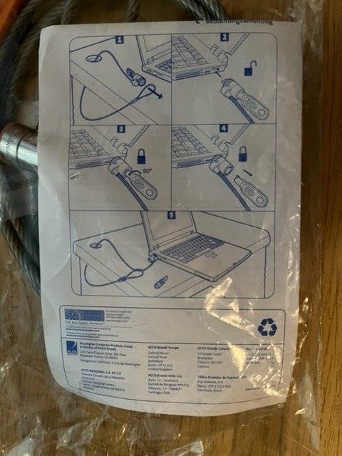 Kensington K64187FM Master Keyed MicroSaver - Notebook Lock - Factory Sealed