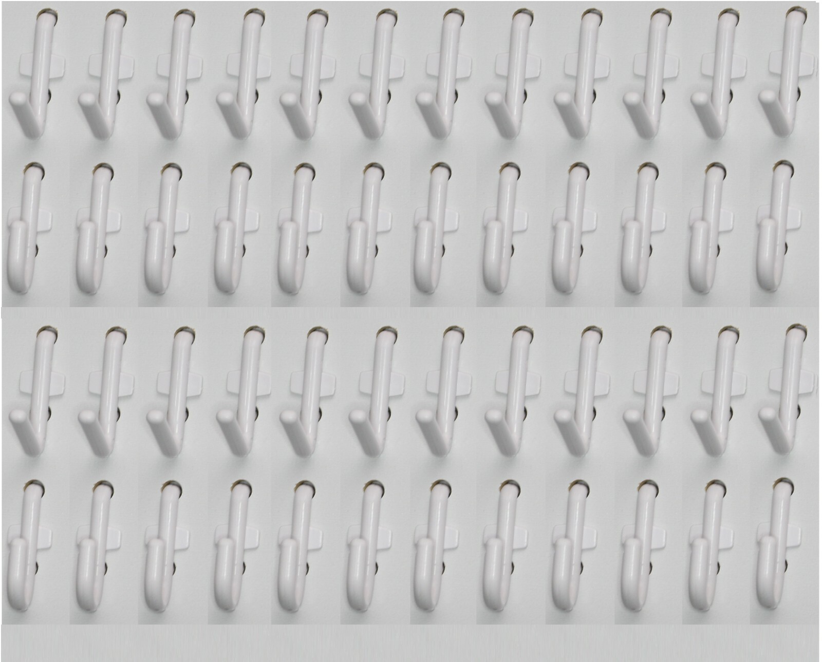 Plastic White J & L Style Pegboard Hooks Kit - 250 Pack PEGBOARD NOT INCLUDED