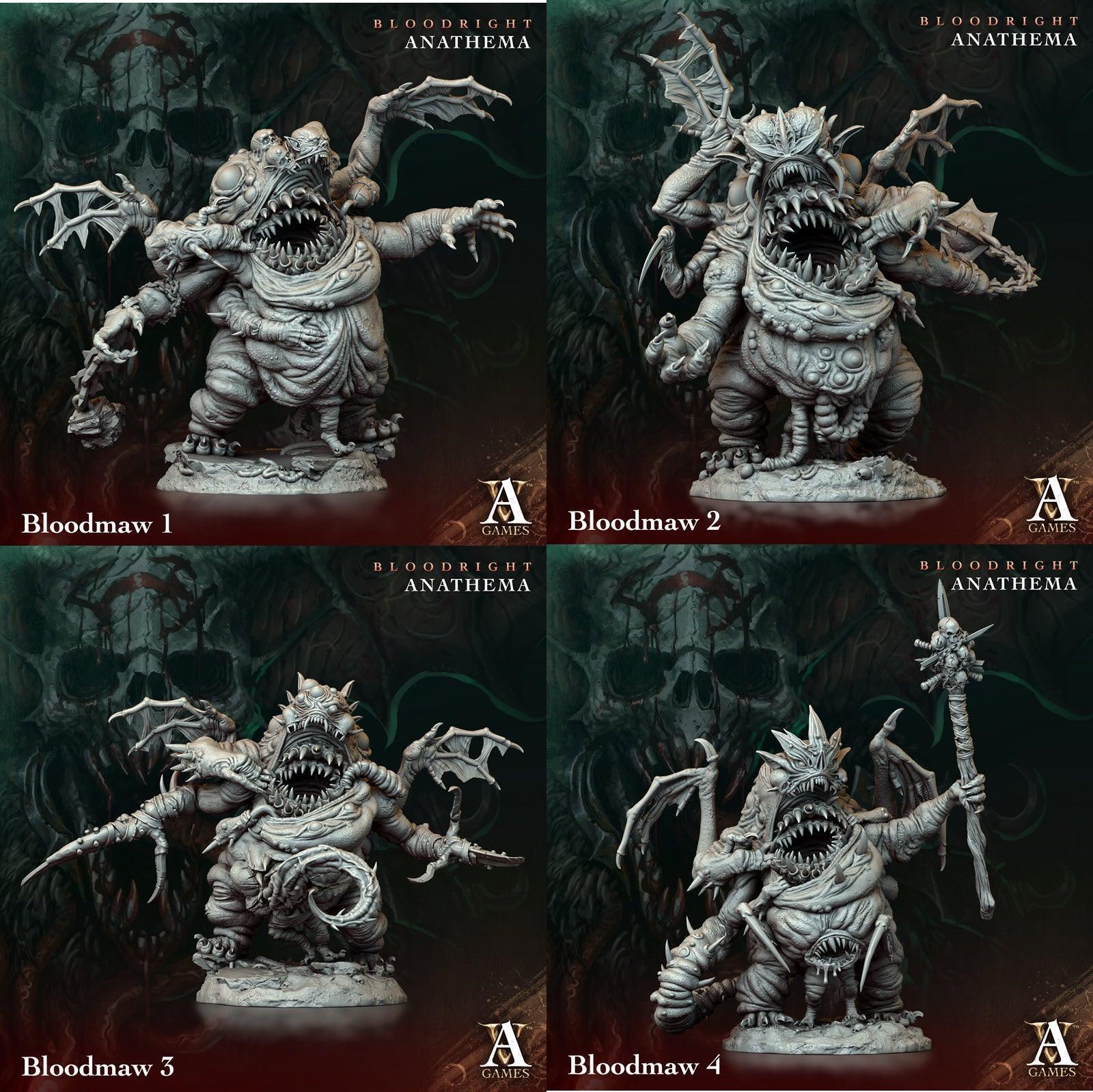 3D Printed Archvillain Games Bloodmaw Bloodright - Anathema 28 32mm D&D