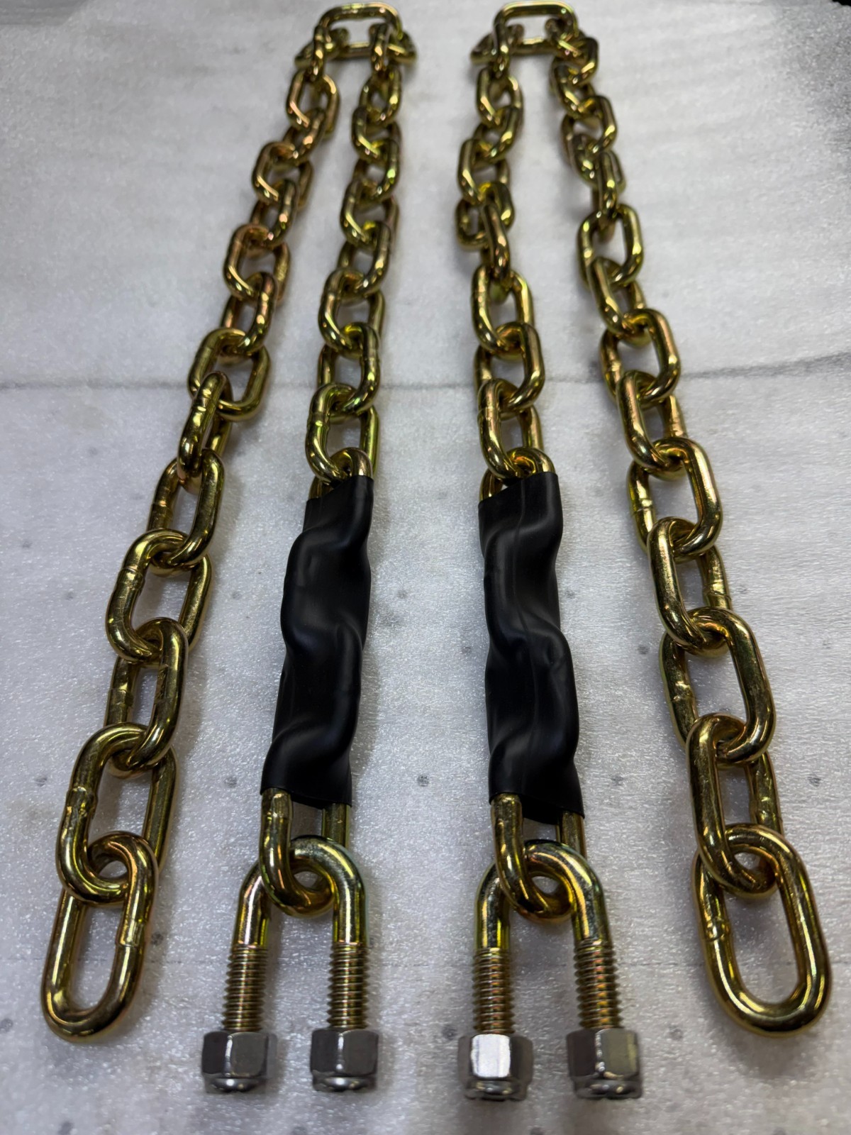 upgraded WESTERN PRO PLUS snowplow LIFT CHAINS & U-BOLTS KIT 20% stronger