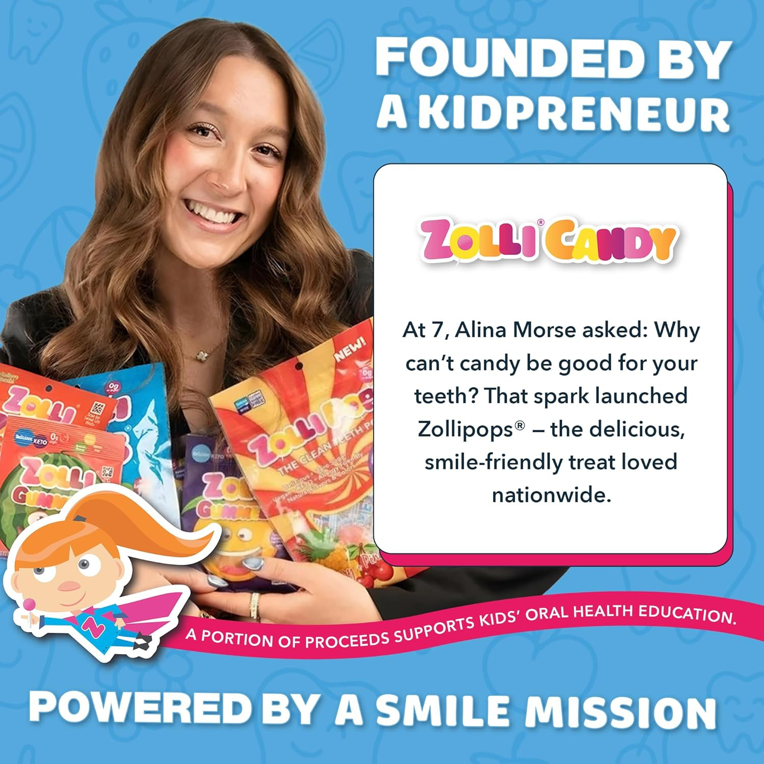 Zollipops Clean Teeth Lollipops, anti Cavity with Xylitol, Sugar Free Candy for