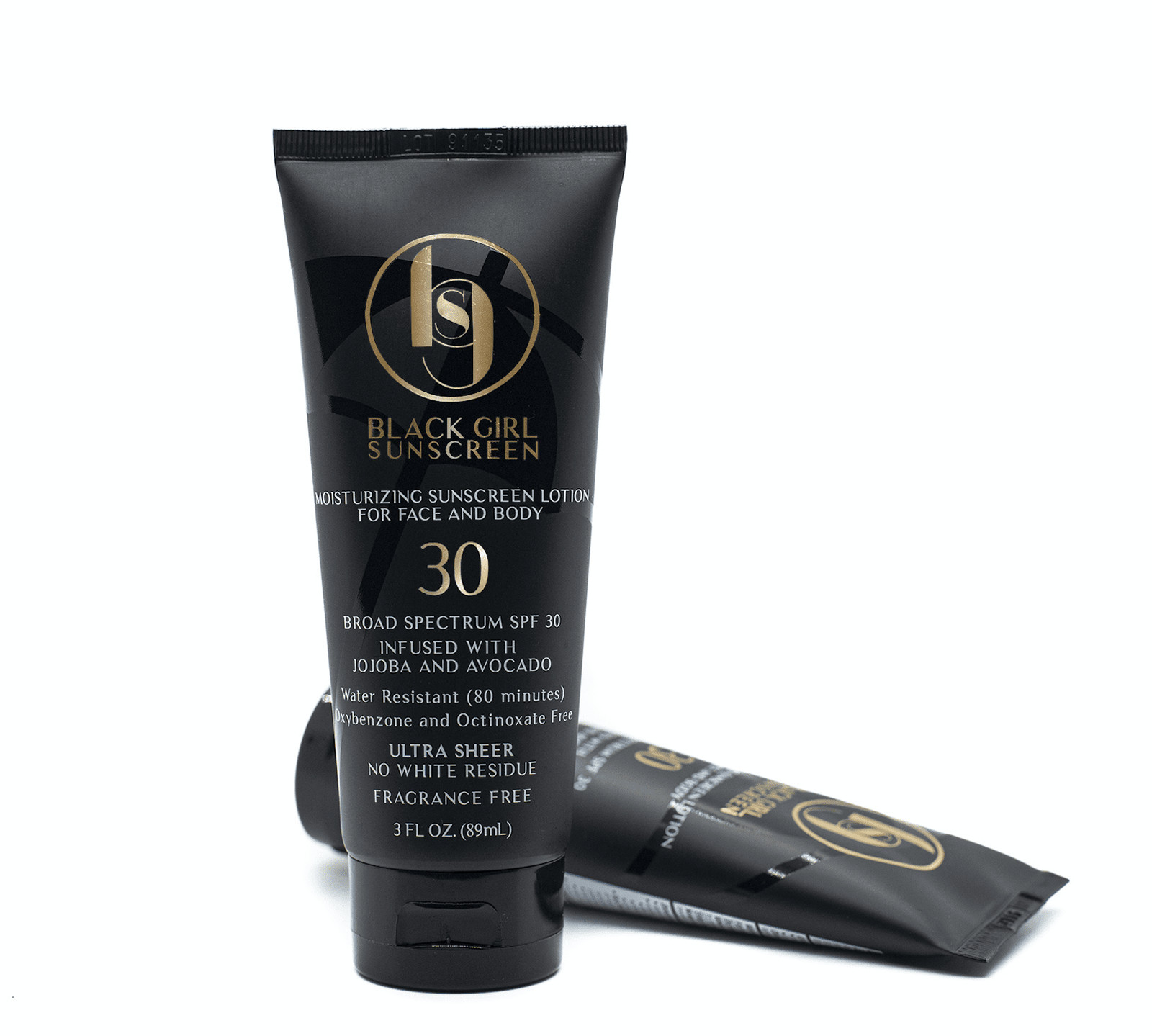 Black Girl Sunscreen SPF 30 Lotion 100ml Black Unscented Jojoba Avocado