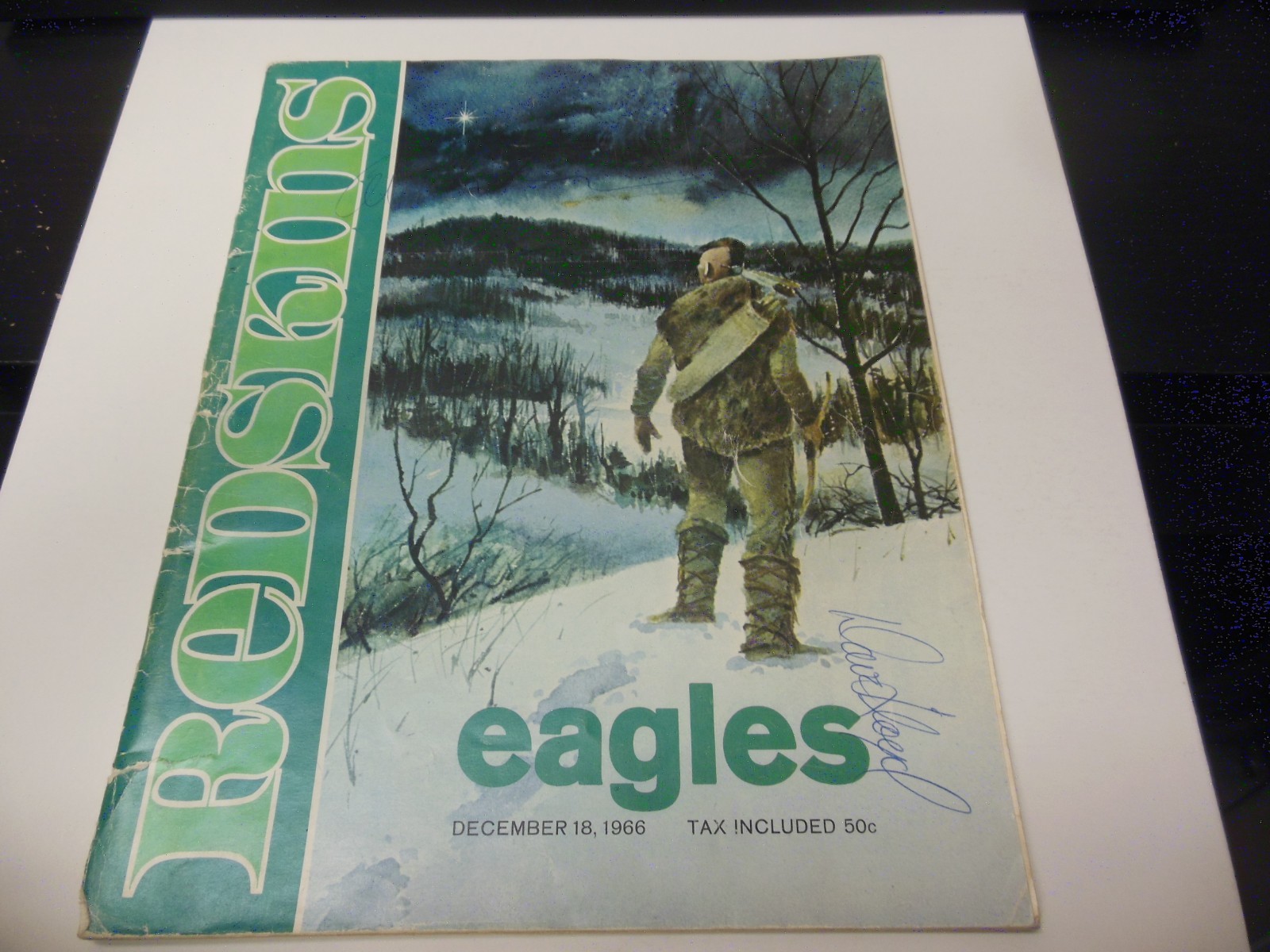 1966 PRO FOOTBALL NFL GAMEDAY MAGAZINE PHILADELPHIA EAGLES @ WASHINGTON REDSKINS