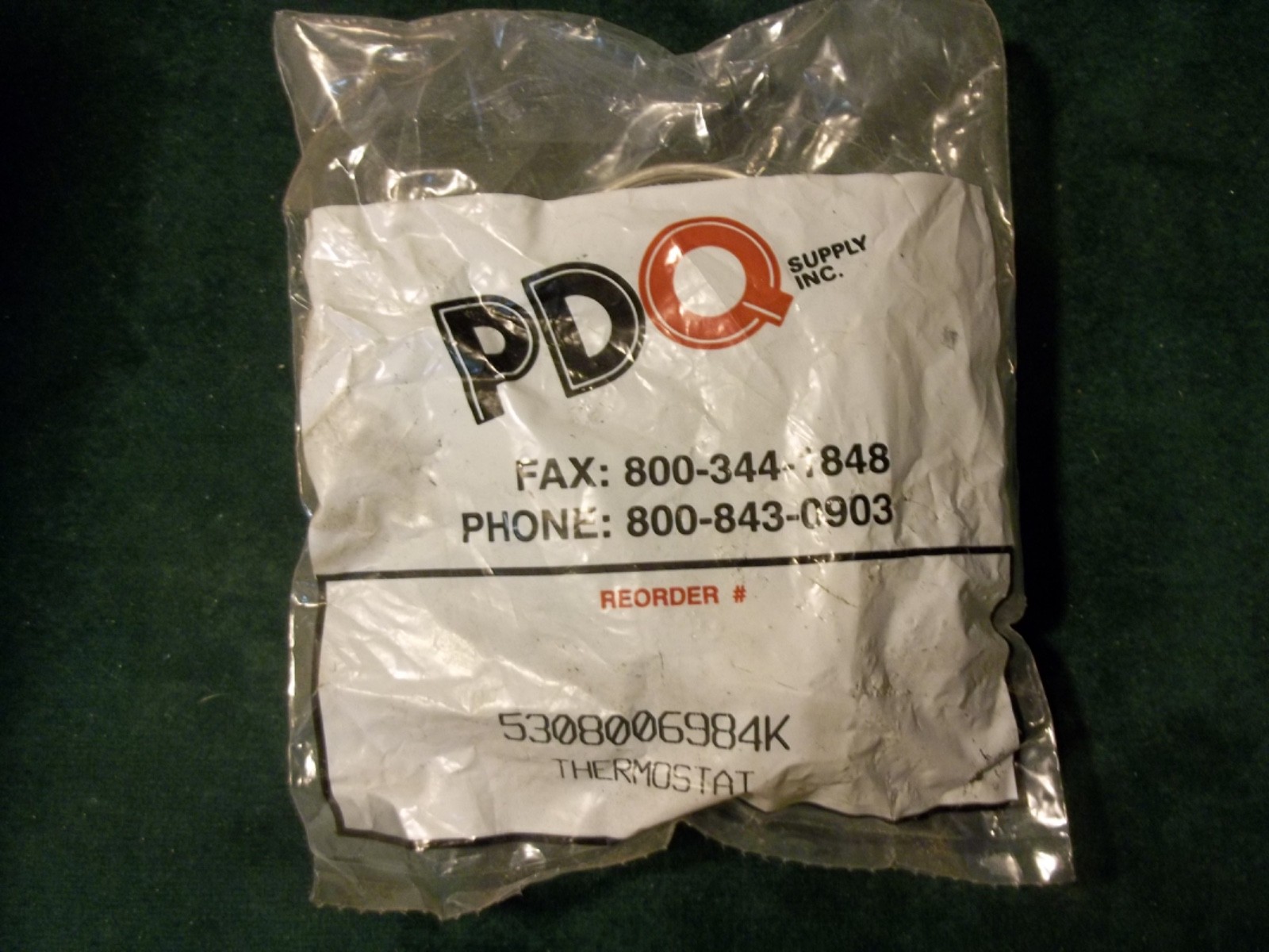 New PDQ Supply 530-006985K Thermostat ~ Aisle K-2