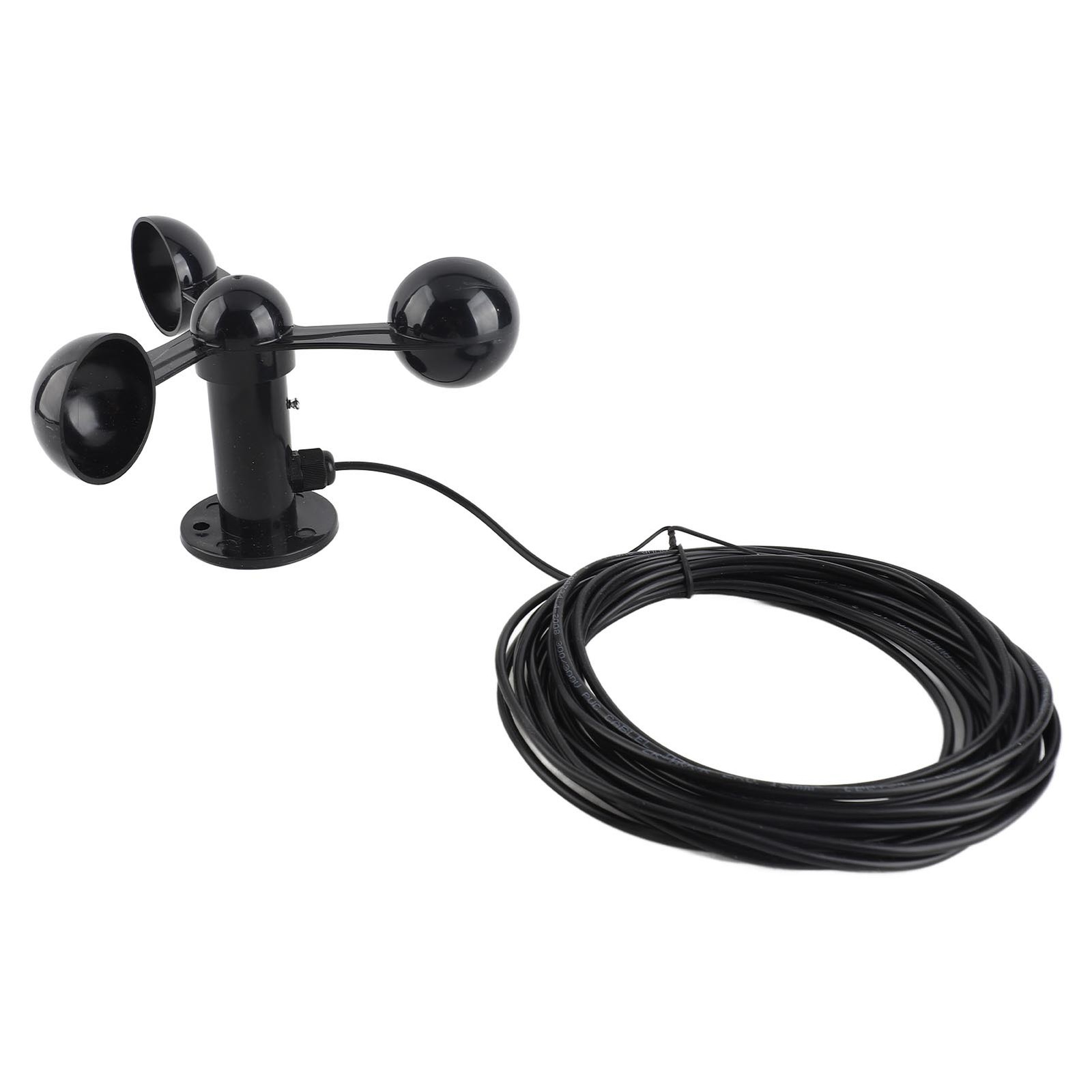 Anemometer Sensor Wind Speeds Cup With 8M Water Resistant Cable 4cm Mounting