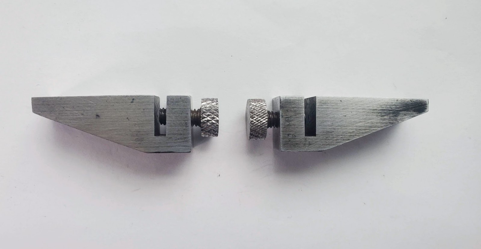 Set of 2 Vintage Key Seat Rule Clamps - Unbranded (simular to Starrett)