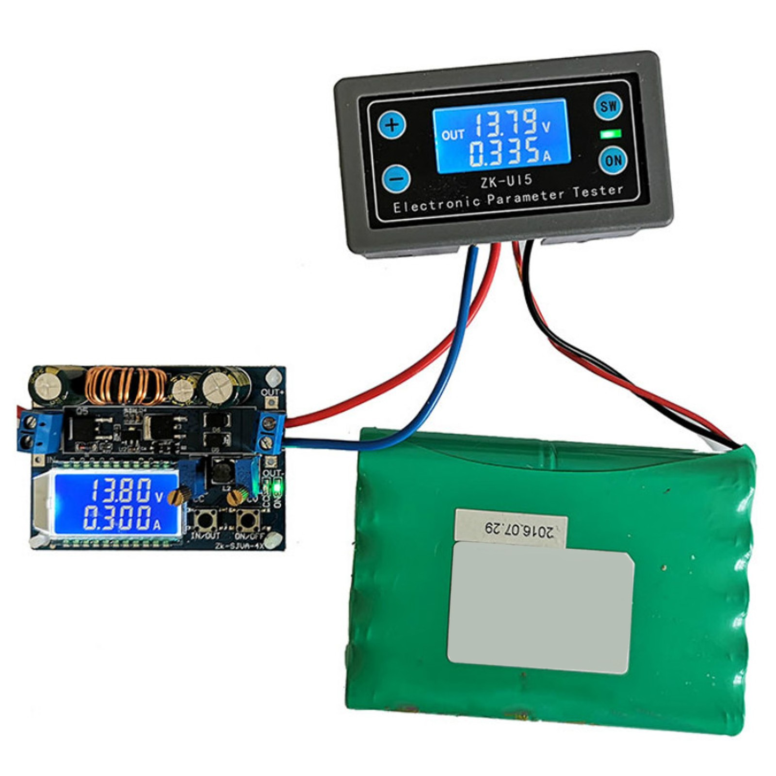 ZKU15 Voltage Current Testing Meter LCD Digital Display Volt Ammeter CS