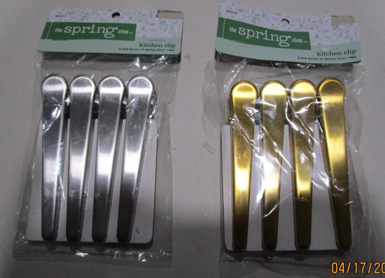 BAG CLIPS..SILVER TONE OR GOLD TONE