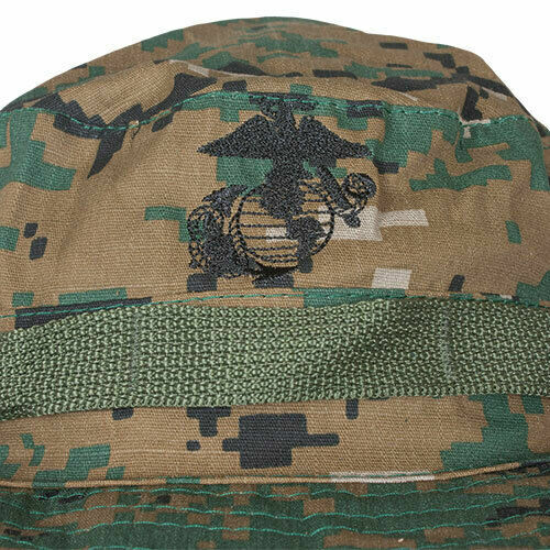 MARINE CORPS BOONIE HAT USMC DIGITAL WOODLAND CAMOUFLAGE MEDIUM 7 1/4 USA MADE