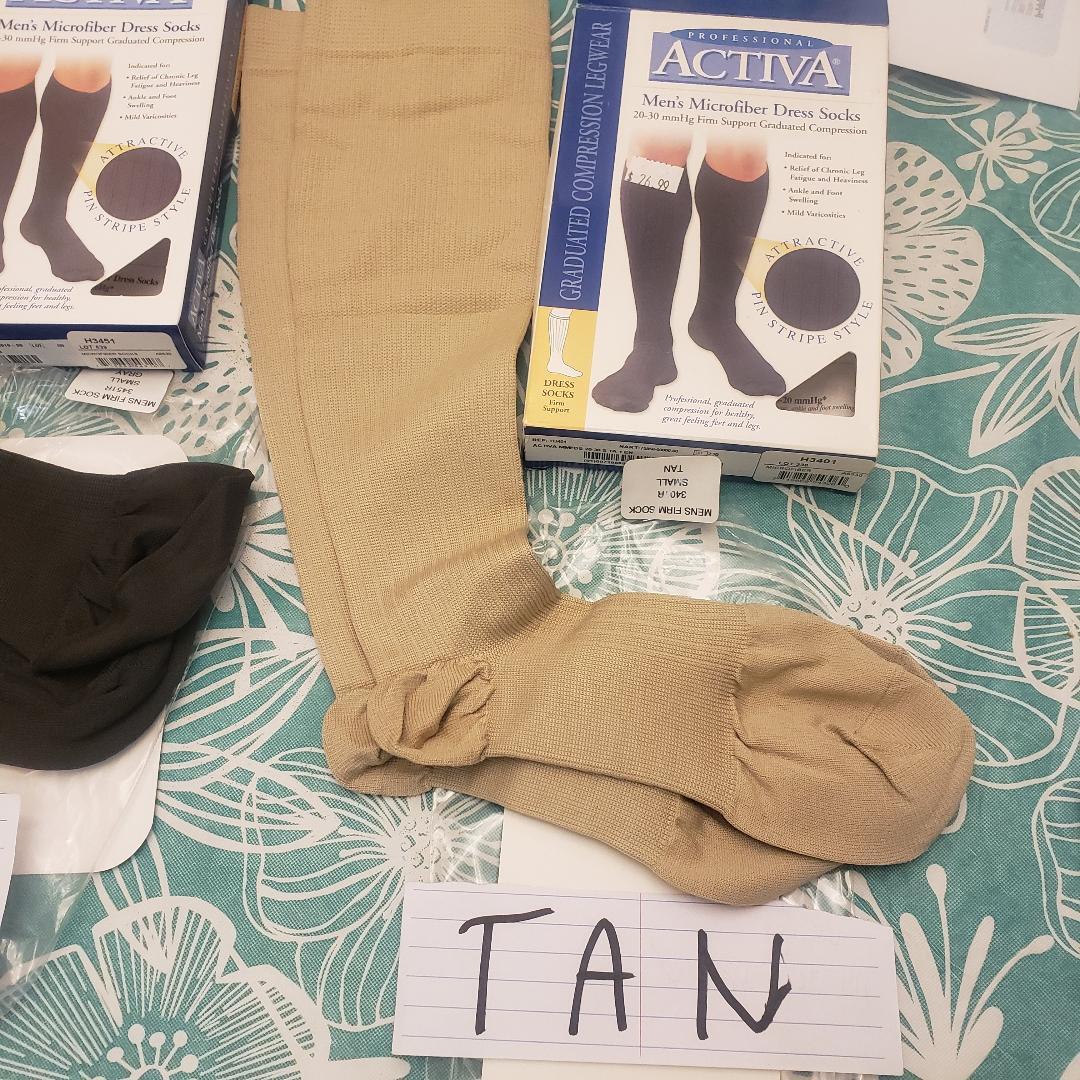 Activa Men's Microfiber Dress Socks CT 20-30 Compression Knee High Size & Color