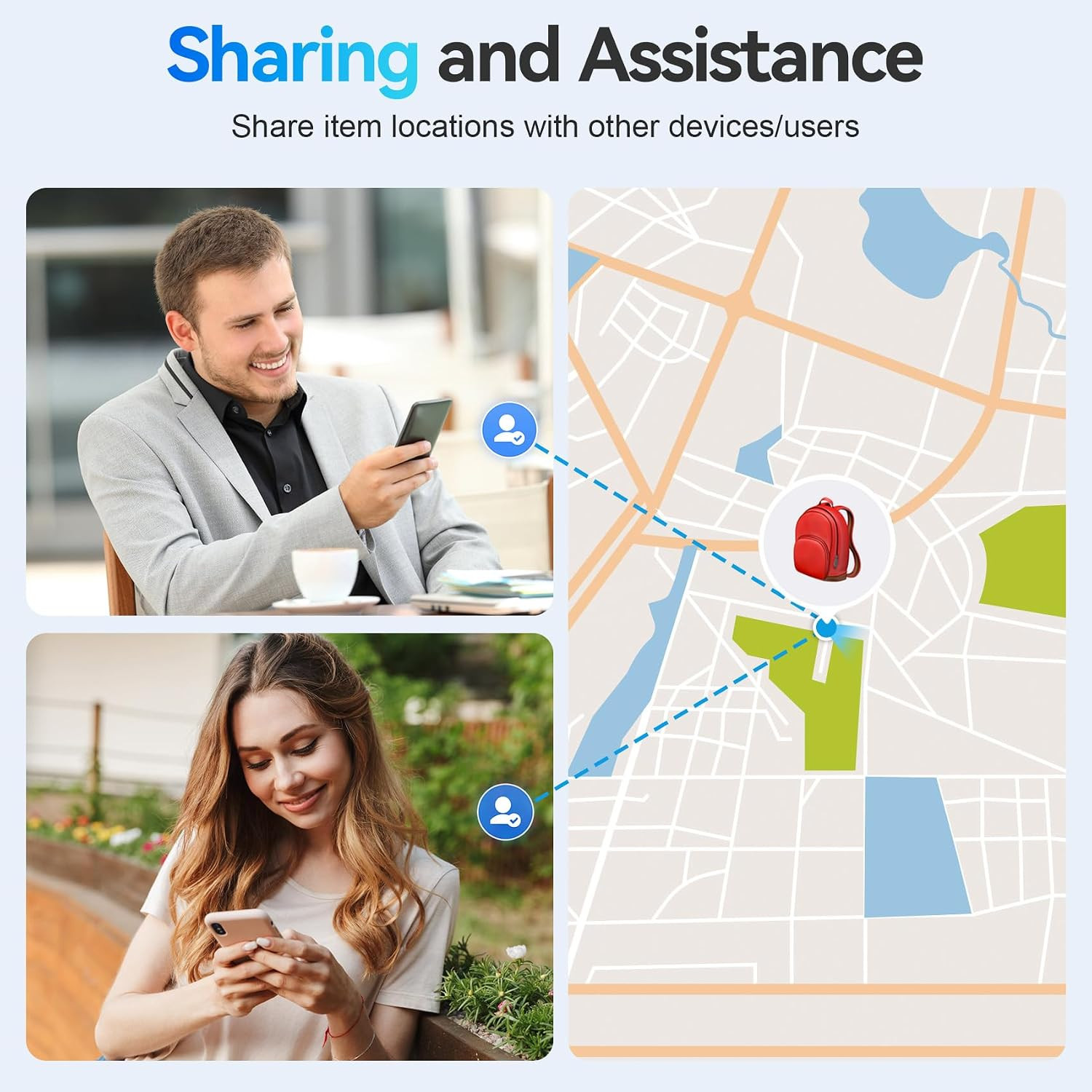 Air Tracker Tags for Android or Ios, Dual System Air Smart Tags-4 Pack, Compatib
