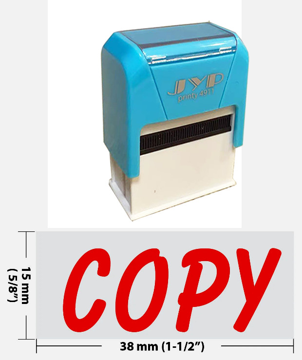 COPY Self Inking Rubber Stamp - JYP 4911R-03  (RED INK)