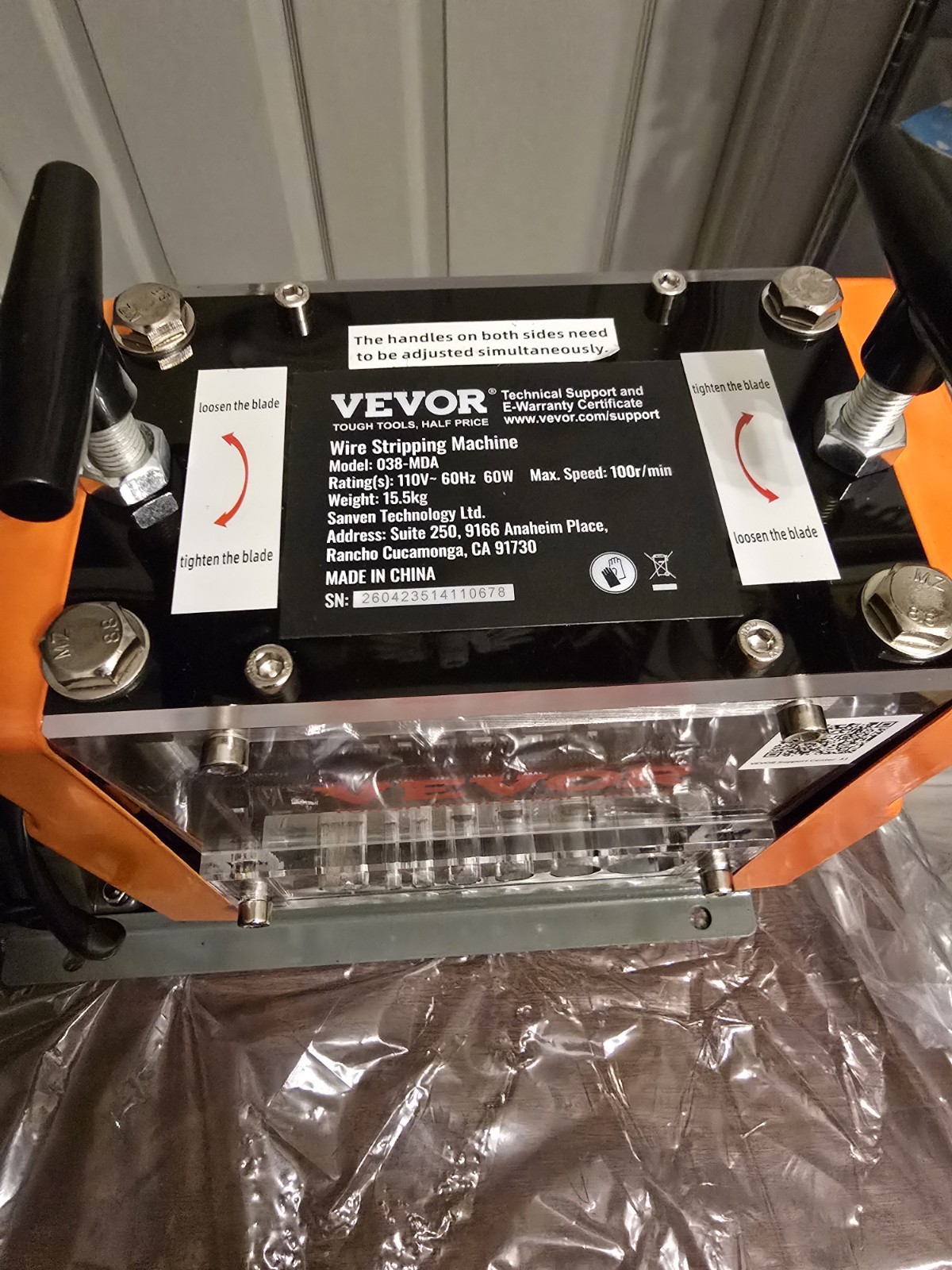 VEVOR Electric Cable Stripping Tool, 0.06''-0.98'' Motorized Wire Stripper, 60W,