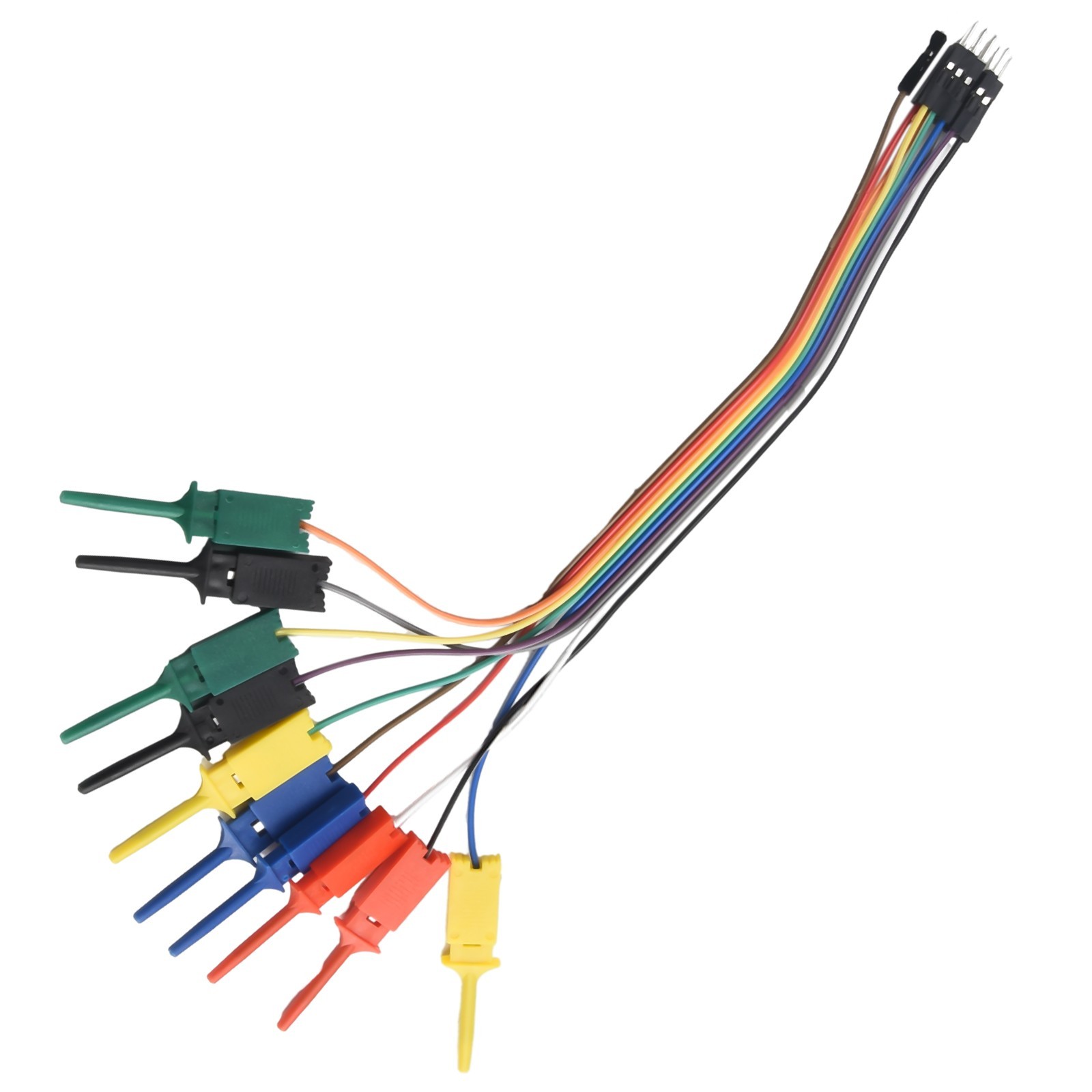 Logic Analyzer 10 Needle Hook Clip Line 1Set Black/blue/red/green/yellow